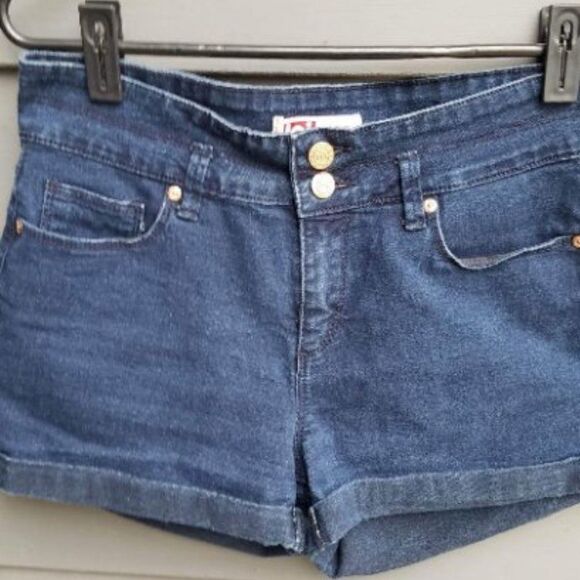 L E I Tatum Hi Rise Jean Shorts Size 5 - Picture 4 of 5